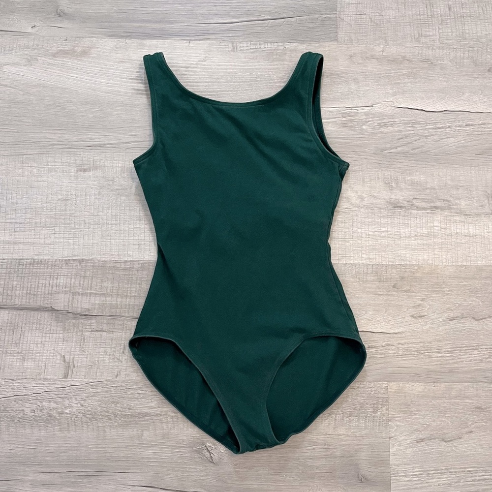 Dark Green Capezio Leotard. Size Large